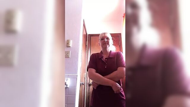 Mature Older Woman Makes Strip Vid